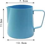 Milk frother cup, Milk Jug, Flower Cup Fancy Coffee Embossed Tip Mouth Frother 600ml(Rood) - Image 2
