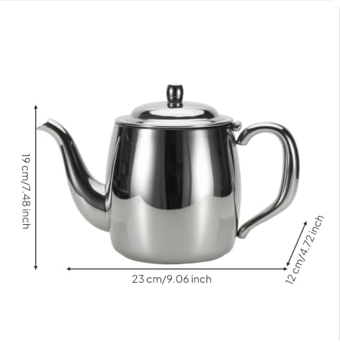 Stainless Steel Pitcher Gooseneck Kettle Water Kettle Coffee Pot Teapot With Controlled Thick Wall 304 Stainless Steel Smooth Finish Suitable for pour over coffee use, 1.2L - Image 3