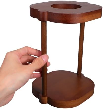 Luxshiny Xmas Coffee Filter Holder Basket Wooden Portable Stand for Pour - Image 4