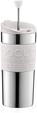 BODUM Travel French Press Coffee Maker, Vacuum, Small, 0.35 L - Off-White by Bodum