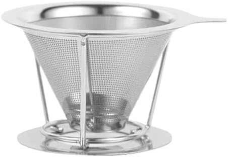 cold brew coffee filter 2/4pcs Stainless Steel Coffee Filter Reusable Tea Funnel Hand Brewing Double Layer Tool Home Cafe Use(Large,4pcs) by Unknown