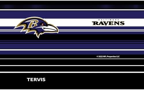 Tervis Traveler NFL Baltimore Ravens - Hype Stripes Triple Insulated Insulated Tumbler Travel Cup Keeps Drinks Cold & Hot, 20oz, Stainless Steel - Image 2