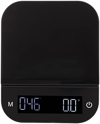 Electric Kitchen Food Scale 5kg/0.1g with Peeling Function, Digital Coffee Scale, Flat Weighing Platform, Brushed Metal, Timing and PC Features (5kg) - Image 2