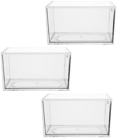 3pcs Acrylic Tea Bag Storage Box with Drawer for Countertop Organizer by PRETYZOOM