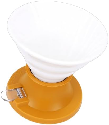 Pour Over Coffee Dripper, Ceramic Immersion Coffee Maker for Manual Brewing with Heat Portable Design, Yellow (Yellow) - Image 7