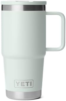 YETI Rambler 20 oz Travel Mug with Flip Straw Lid – Stainless Steel, Vacuum Insulated, Leakproof, Cup Holder Friendly, Ridgeline by YETI