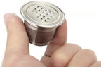 Refillable 304 Stainless Steel Reusable Coffee Capsule Set – Food Grade Environmentally Friendly Material · With Measuring Spoon and Brush · Must-have for Home/Office/Cafe (Set5) - Image 2