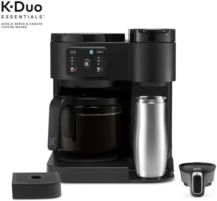 K-Duo Essentials, Hot & Iced Single-Serve Pod Coffee Maker & Carafe, 72 Oz Reservoir, Multiple Brew Sizes, Strong Brew Feature, Perfect for Hot and Iced Coffee (BLACK) - Image 3