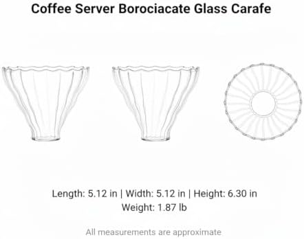 Borosilicate Glass Coffee Server Carafe with Measurement Markings for Pour Over Brewing - Image 7