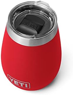 YETI Rambler 10 oz Wine Tumbler, Vacuum Insulated, Stainless Steel with MagSlider Lid, Rescue Red by YETI