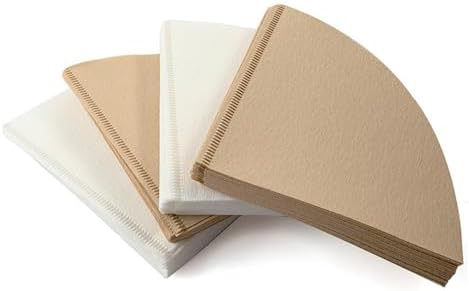 V Coffee Filter Paper Count Disposable Coffer Filters Natural Cone V-Shaped Unbleached Filter for v&60 Coffee Dripper(S：V01wood color 100pcs) - Image 3