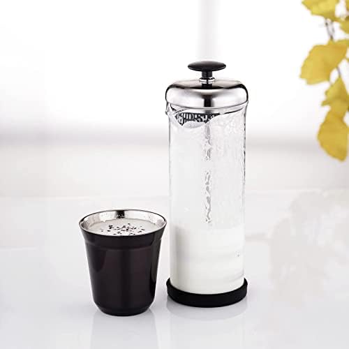 Easyworkz Gage Gooseneck Pour Over Coffee Kettle 20 oz with Thermometer, Silver, Bundled with Easyworkz Stainless Steel Espresso Cup 2pcs Set Double Wall Insulated Metal Demitasse Cups (Black, 5 oz) - Image 7