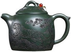 Tea Kettle Creative Handmade Green Clay Huwei Round Large Capacity Teapot Living Room Coffee Table Teapot Ceramic Tea Infuser by Unknown