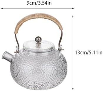 Tea Pots For Loose Tea 700mL-800mL Glass Teapot Thickened Teapot Filter Single Pot High Temperature Resistant Floral Teapot Black Tea Set Tea Infuser Pot - Image 2