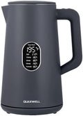 1.5L Electric Kettle Temperature Control, Gray by QUAXWELLProducts