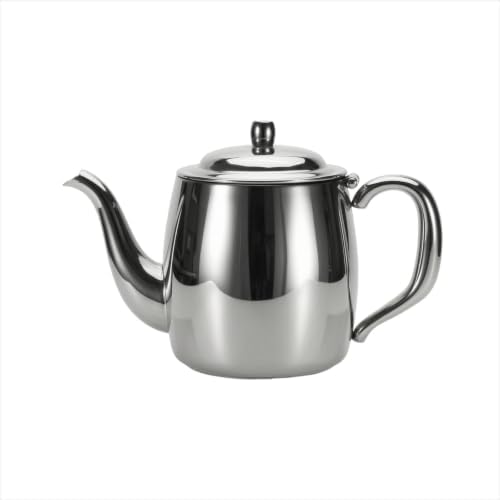 Stainless Steel Pitcher Gooseneck Kettle Water Kettle Coffee Kettle With Long Curved Spout For Pouring And Secure Lid Suitable for home kitchens baristas, 1.2L by Unknown
