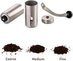 Manual Coffee Bean Grinder Stainless Steel Hand Coffee Ceramic Burr French Press(L 18cm) - Image 4