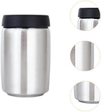 Coffee Bean Jar Airtight Storage Stainless Steel Vacuum Sealed Canister Manual Seal Versatile Design Suitable for Home Use Office, 1200ml - Image 3