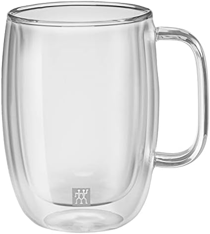 ZWILLING Sorrent 39500-114 Sorrento Double Wall Glass Latte Mug, 15.9 fl oz (450 ml), Set of 2, Tumbler, Insulated, Heat Retention, Microwave Safe - Image 2