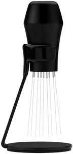 Normcore WDT Distribution Tool with Stand V3-9 Prong Needle Espresso Stirrer - 18 Needles 0.25mm / 0.3mm Thick Spring Wires - Weiss Distribution Technique - Anodized Aluminum Handle by NORMCORECOFFEETOOLS