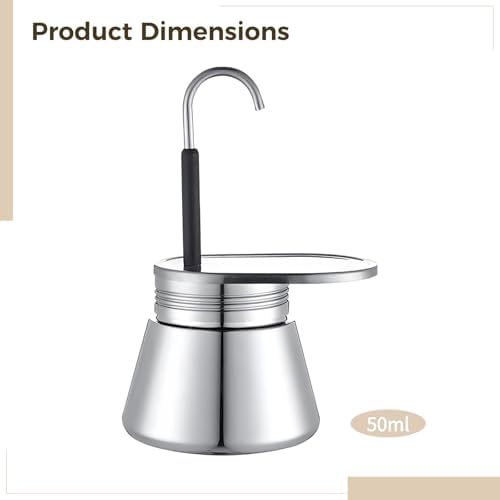 Stainless Steel Moka Pot for Espresso, Single Spout Stovetop Coffee Maker, Italian Caffettiera for Rich Flavor - Image 4