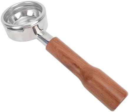 58mm Bottomless Portafilter with 2 Ears, Solid Wood Handle and Stainless Steel Filter Basket for NOWWA Coffee Machine, Detachable Design for Easy Cleaning and Better Espresso (Style 1) - Image 5