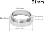 51/53/54/58mm Espresso Coffee Dosing Ring Coffee Filter Replacement Ring Espresso with 2 Cup 1 Cup Basket Needle Dosing Funnel 54mm(51mm Sliver Ring) - Image 2