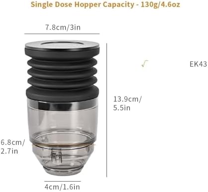 Coffee Beans Grinder Single Dose Hopper And Silicone Belows Blowing Cleaning Tools,Compatible For Galileo, /, Compatible For Eureka, /, Compatible For Mazzer(Compatible for Mahlkonig EK43) - Image 2