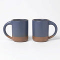 TOMO Mugs Set of 2, 12oz Modern Stoneware Coffee Mugs, Large Handle Ceramic Drinkware - Harbor Blue by TOMOSTONEWARE
