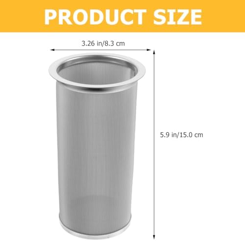 Kichvoe Stainless Steel Coffee Filter Cartridge Reusable Fine Mesh Strainer with Handle 3.26X5.90 Inch for Home Kitchen Coffee Brewing and Tea Infusing - Image 2
