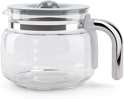 Smeg 50's Retro Style Aesthetic Drip Coffee Machine with 10 Cup Glass Carafe, Auto Start Feature, Keep Warm Plate, and Two Coffee Strength Settings (Brushed Stainless Steel) - Image 3