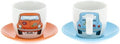 BRISA VW Collection - Volkswagen Espresso Cups Coffee-Tea-Cappuccino Set in Beetle Design (Beetle Front/100ml/3.4 fl oz) (Set of 2 (light blue, orange)) by BRISA