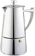 Cuisinox Roma Stovetop Espresso Maker COF-6R, Stainless Steel Coffee Percolator Stovetop, Heat-Resistant & Non-Reactive, 6-Cup Italian Espresso Maker Easy to Clean, Durable Stove Top Percolator by Cuisinox