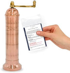 Alexander Home Original Greek Salt Mill, 8-Inch Copper – European Manual Salt Grinder Refillable - Image 2