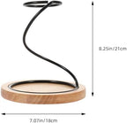 Hand Coffee Filter Holder Stand Wooden Iron Xmas for Home Cafe - Image 2
