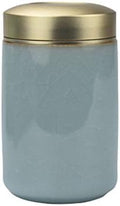 Tea Tins Caddy 2PCS Canister set with Airtight Lids Porcelain Can Home Kitchen Canisters for Tea Coffee Sugar Storage Loose Leaf Tea (Grey01, 4 Inch) by Handmade+Celadon