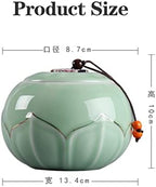 Tea Jars Storage Tea Canisters for Loose Tea Organizer Ceramic Food Storage Container with Lid Tea Caddy for Loose Leaf Tea Storage Containers Vintage Tea Tins for Loose Tea Airtight Tea Jar (Color : - Image 2