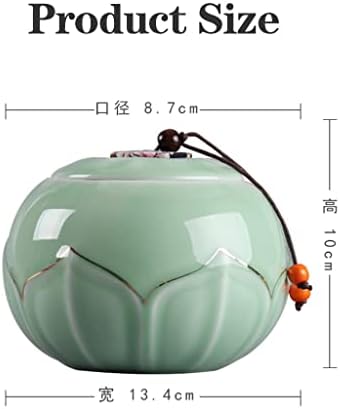 Tea Jars Storage Tea Canisters for Loose Tea Organizer Ceramic Food Storage Container with Lid Tea Caddy for Loose Leaf Tea Storage Containers Vintage Tea Tins for Loose Tea Airtight Tea Jar (Color : - Image 2