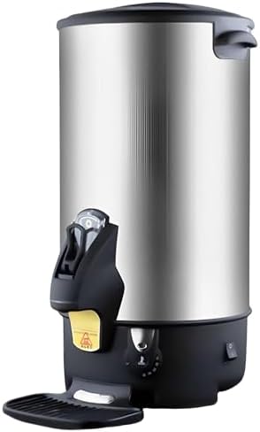 Commercial Electric Kettle Warmer Stainless Steel Hot Water Dispenser Hot Water Boiler And Warmer with Faucet Quick-Temp or Boil for Tea Coffee 1500W 6 Liter Capacity by WYDDDARY