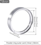 Portafilter Funnel 2 Pcs Espresso Metering Ring, Suitable for Coffee Portafilter Replacement Ring, Barista Tool(Silver-58mm) - Image 2