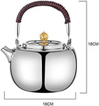 Tea Pot 1000ML Kettle 304 Thickened Stainless Steel Teapot Teapot Household Induction Cooker Tea Set Office Tea Room Teapot Teapot for Infuser (Color : B) - Image 2