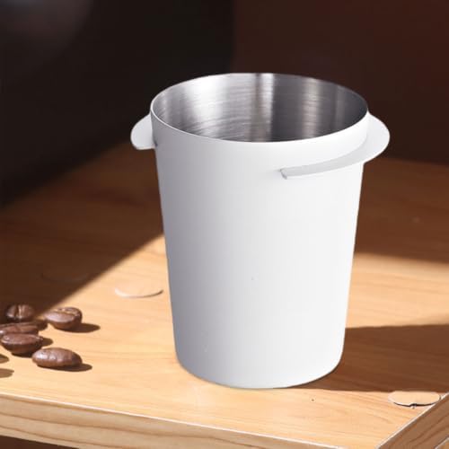 Coffee Dosing Cup 51/53mm Stainless Steel Mug for Espresso Machine (Silver - Image 4