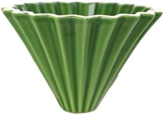Ceramic Coffee Dripper Pour Over Maker Handmade Origami Filter Cup Flower Shape Funnel Drip Cafe Cake Home(Color 06) by Unknown