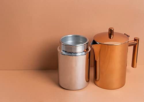 La Cafetière Copper Stovetop Espresso Maker, Stainless Steel, 600ml - Image 5