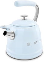 SMEG Stovetop Whistling Kettle – 50s Retro Style, 2.3 Liter (10 Cup / 2.4 Quart) Stainless Steel Tea Kettle with Iconic Design & Whistle – Premium Kitchen Statement Piece (New Pastel Blue) - Image 3