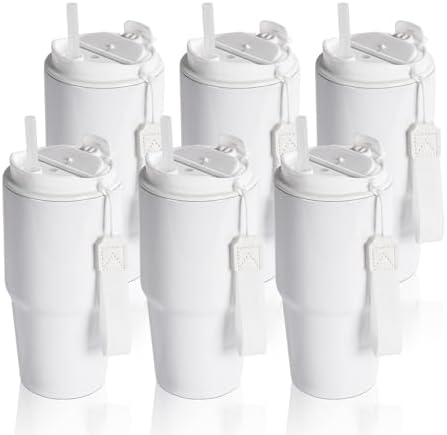 PYD Life 6 Pack Sublimation Coffee Tumblers 20 OZ with Lid and Straw by PYDLife