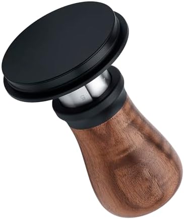 Normcore 58.5mm Espresso Tamper V5 - Spring-Loaded Coffee Tamper with 6 Adjustable Pressure Settings, Tri-Spring Technology, Titanium PVD Flat Base, Walnut Handle and Silicone Stand - Image 3