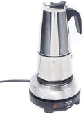 Stovetop Coffee Maker, 6 Cup Stainless Steel Moka Pot Espresso Maker Coffee Pot with Electric Stove, 500W Stovetop Espresso Machine Italian Espresso Maker for Home Bar Office by Unknown
