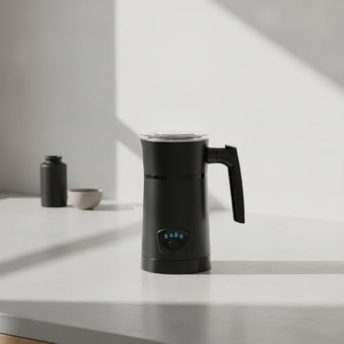 Industrial Frother Electric Milk Frother Warmer Automatic Milk Heater With Simple Control Panel And 350ml Capacity For Lattes Cappuccinos Hot Chocolates Suitable for home kitchen - Image 4