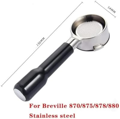 54MM 3ears Bottomless Portafilter Suitable for /870/875/878/880 Stainless Steel Coffee Modified Handle Filter Tool(Brown,M) - Image 2